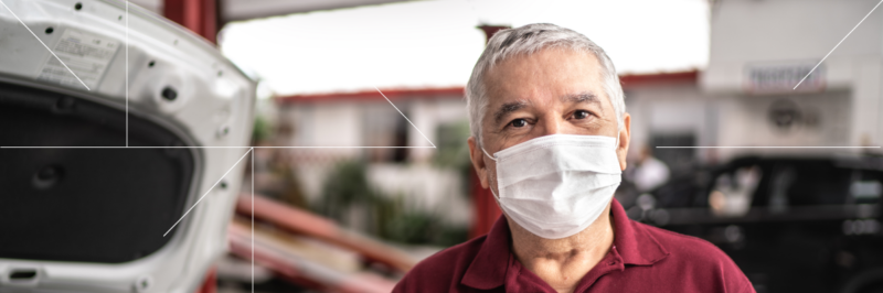 Customer Service with a mask