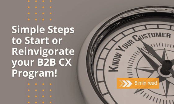 Marketing Agenda: Simple Steps to Start or Reinvigorate your B2B CX program